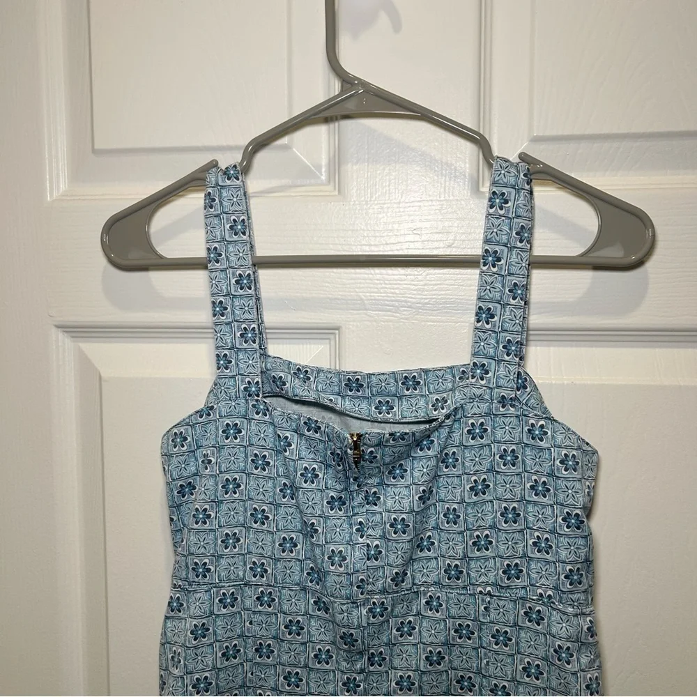 Liz Claiborne Light Blue Geometric Denim Dress - Picture 6 of 7
